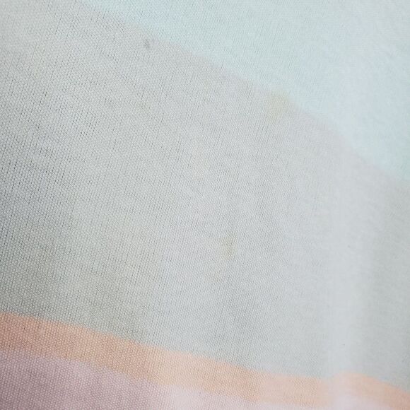 Jantzen L Pastel Pink Blue Polo Shirt Colorblock Striped Easter Spring - Picture 6 of 9